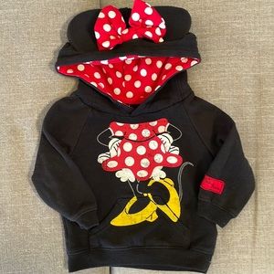 Disney Parks toddler Minnie Mouse hoodie Size 12m